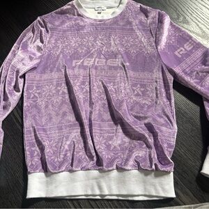 Rebels Lavender and White Crewneck Sweater